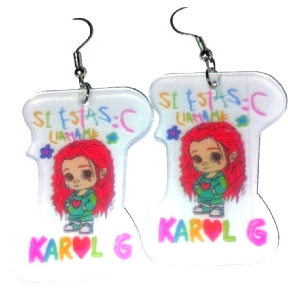 Spanish Colorful Fun Cartoon Character Rainbow Earrings
